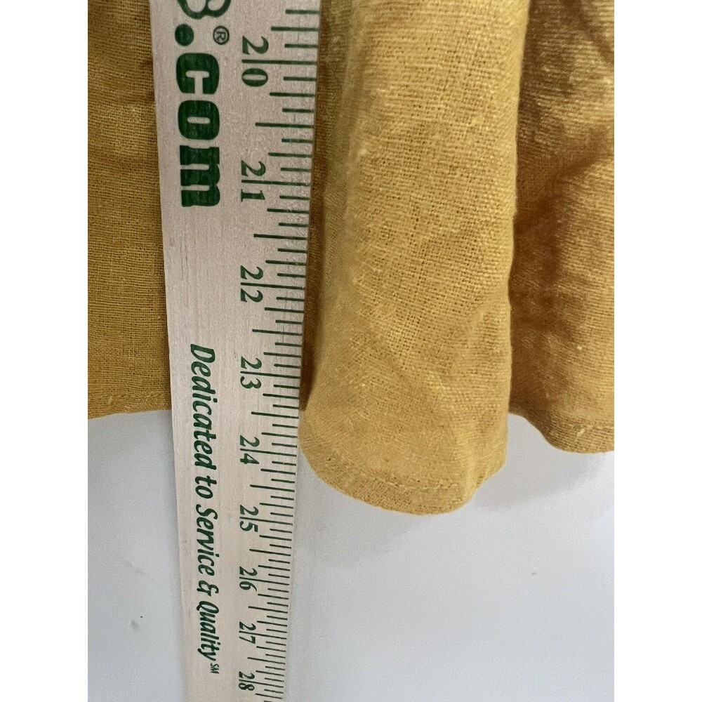 Plus Size Ava & Viv Linen Blend Solid Yellow Mustard Dress Size X - Picture 8 of 8